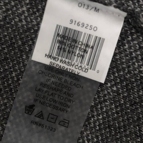 Vince Camuto Windowpane Open Front Knit Cardigan Sweater Gray NEW - Picture 7 of 9